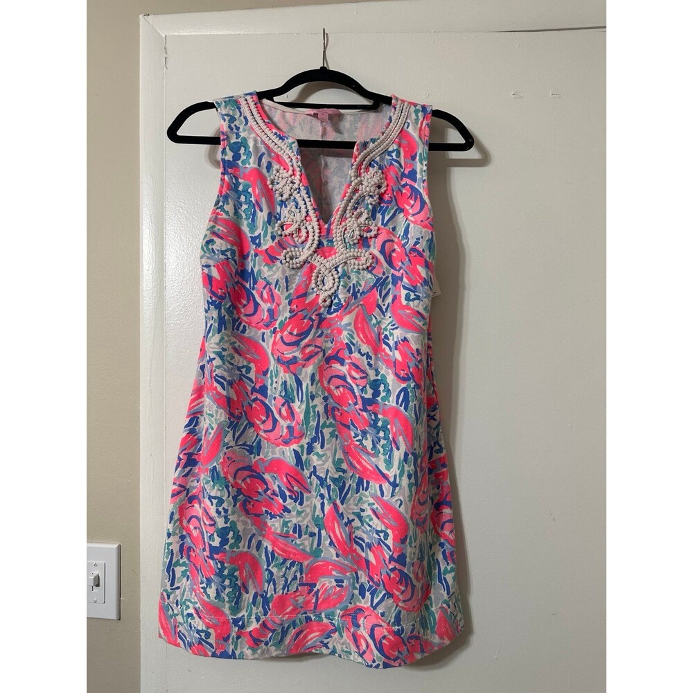 Lilly Pulitzer cosmic coral lobster dress